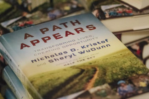 Kristof shared his newest NYT bestseller A Path Appears at MCC 2014.