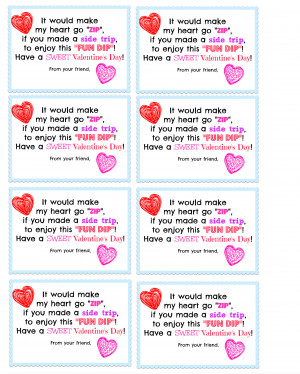 ... side of sugar…. and then print out my Fun Dip Valentine’s cards