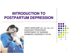 Introduction to Postpartum Depression