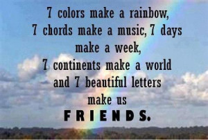 colors make a rainbow, 7 chord make a music, 7 days make a week, 7 ...