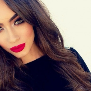 beautiful, brunette, fashion, girl, long hair, pretty, red lips, sexy