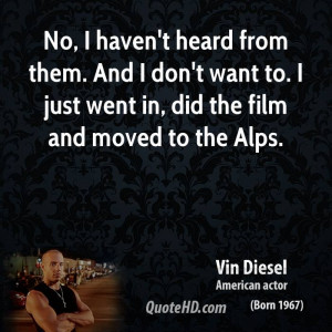 Quotes From Vin Diesel