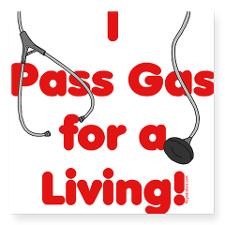 Pass Gas for a Living Square Sticker for