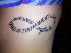 Tattoo #2 . Favorite quote from my favorite book, The Perks of Being a ...