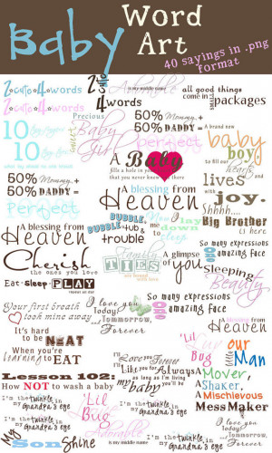 Little Girl Sayings For Scrapbooking Instant download - baby word
