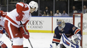 ... Detroit Red Wings' Gustav Nyquist (14) during the first period of an