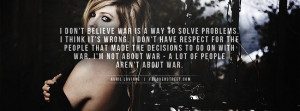 Avril Lavigne War Facebook Cover
