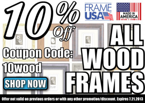 10 % on our entire inventory of wood picture frames on frameusa com ...