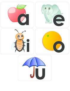 ... Flashcard Set AEIOU #Pre-Reading #skills #first #five #early #learning