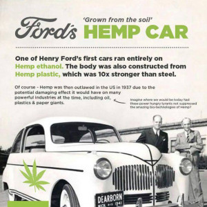 ... henry ford’s car had caught on, imagine if we ALL drove hemp cars