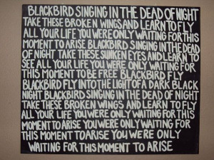 Beatles Blackbird Subway Art