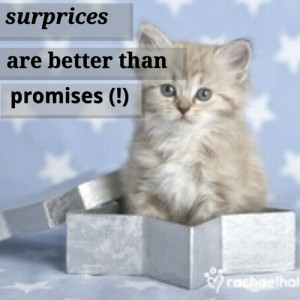 ... for this image include: cute, kitten, present, quotes and surprises