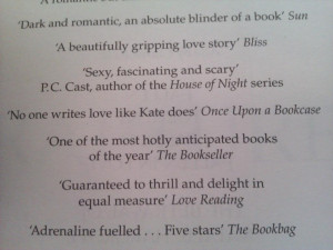 Quote taken from my review of Passion by Lauren Kate from my blog Once ...