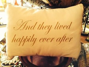 ... -Pillow-Quote-And-they-lived-happily-ever-after-Free-Gift-Wrapping