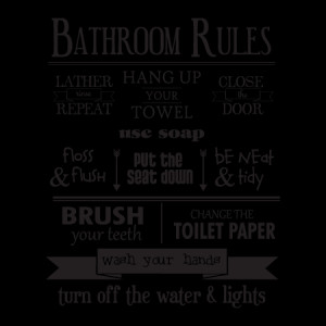Bathroom Rules Wall Quotes™ Decal