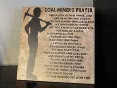 wv coal miners | Coal Miners Prayer Decorative Tile, Home Decor ...