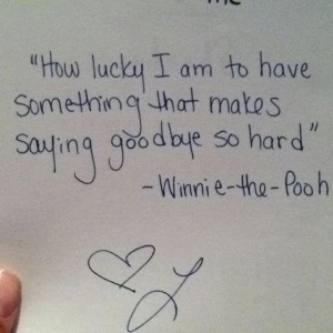 Winnie the Pooh Quote About Saying Goodbye