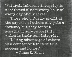 Integrity by James E Faust