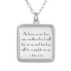 love one another wedding bible verse custom necklace from Zazzle.com ...