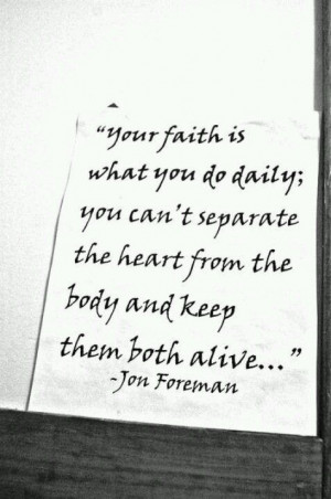 Inspirational words by Jon Foreman