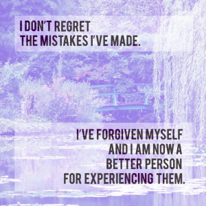 Stop beating yourself up.