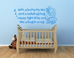 Snug Bug Rug Kids Wall Art Sticker Quote Decal Transfer Mural Stencil ...