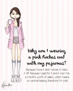 Quotes fashion illustration pink