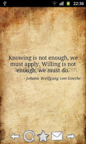 Knowing is not Enough We Must Apply Williing is not Enough We Must do ...