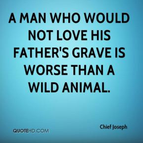 man who would not love his father's grave is worse than a wild ...