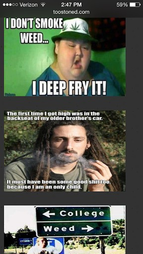 Description for Too Stoned Funny Weed Pictures