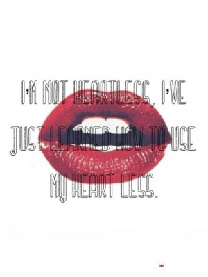 funny, heartless, lips, mean, quote