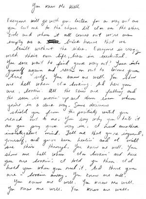 Sharon Van Etten Shares Handwritten Lyrics From Upcoming Album ...