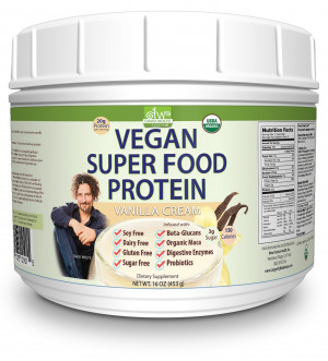 David Wolfe Foods™ Vegan Super Food Protein, Vanilla Cream, 16 oz ...