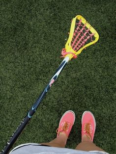 girl with vans and a lacrosse stick! More