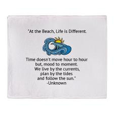 Cute Beach quotes Throw Blanket