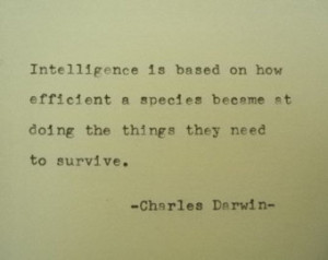 CHARLES DARWIN Quote Hand Typed Quote Made with Vintage Typewriter ...