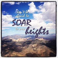 Don't be afraid to soar to new heights