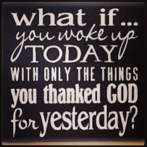 It's not about religion, or faith, etc. It's about being grateful for ...