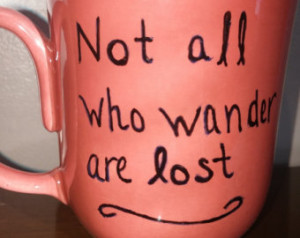 Hand-painted quote mug ~ 