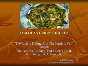 Jamaican Curry Chicken: Food Thoughts
