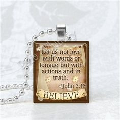 CHRISTIAN Pendant, Christian Jewelry, Bible Scripture Quote ...