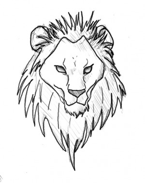 Drawing Face Lion Tattoo
