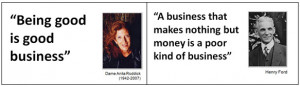 Two quotes on business ethics