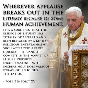 Pope Benedict XVI (now emeritus) speaks. Can I just say I LOVE this?