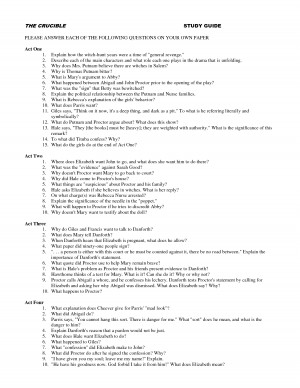 Crucible Important Quotes Act 3