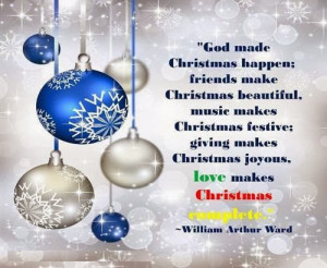 ... christmas festives giving makes christmas joyous. Love makes christmas