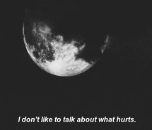 black and white, deep, depression, erika, feelings, moon, pain, quotes ...