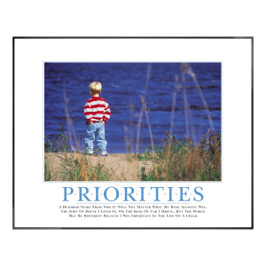 Priorities Boy Motivational Poster