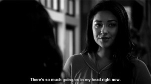 , depressed, emily, gif, hurt, pain, pll, pretty little liars, quote ...