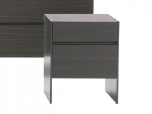 wooden bedside table with drawers SQUARE Bedside table Poliform
